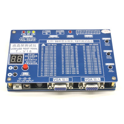 أداة اختبار لوحة تلفزيون لابتوب LED LCD مقاس 7-84 بوصة مع كابلات واجهة LVDS ودعم العاكس
