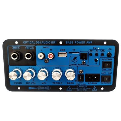D60 50W Subwoofer Amplifier Board مع Bluetooth وإدخال صوتي بصري ل 12V/24V/220V Power