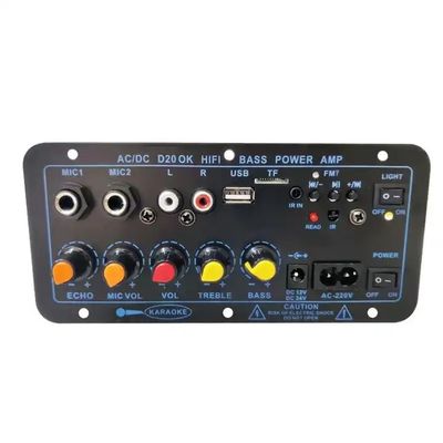 D20 60-200W BT مضخم لوحة سيارة ستيريو مضخم سوبووفر USB FM راديو TF لاعب ميكروفون مزدوج
