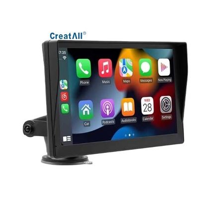 مشغل MP5 للسيارة المحمول Creatall مقاس 9 بوصات، صورة عكسية عالية الدقة، لـ CarPlay اللاسلكي عبر البلوتوث، وضع لوحة القيادة، اتصال USB