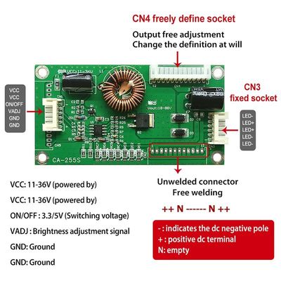 CA255S LED Driver Board عالمية 10-48 بوصة