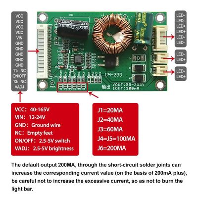 CA-233 LED الخلفية لوحة للقيادة 55-255 فولت إخراج تيار مستمر
