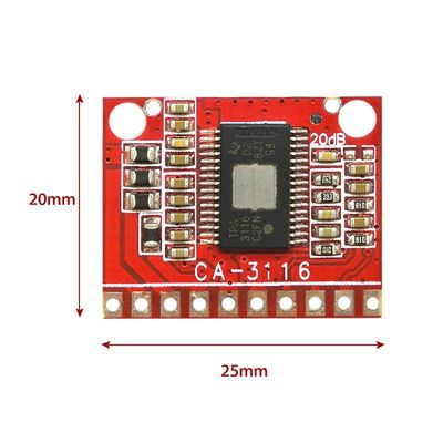 TPA3116 وحدة مكبر 50W لوحة مكبر طاقة رقمية مزدوجة القناة مع 8V DC ~ 24V وبدون ضوضاء POP