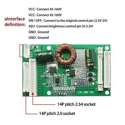 CA-366 لوحة تشغيل LED Pcb مقاس 26 بوصة - 55 بوصة مع مصدر طاقة 19 فولت