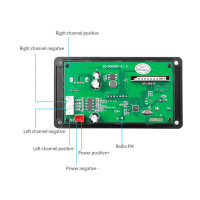 وحدة فك ترميز MP3 بقدرة 80 وات تعمل بتقنية البلوتوث DC 5V-26V ICCS8673E
