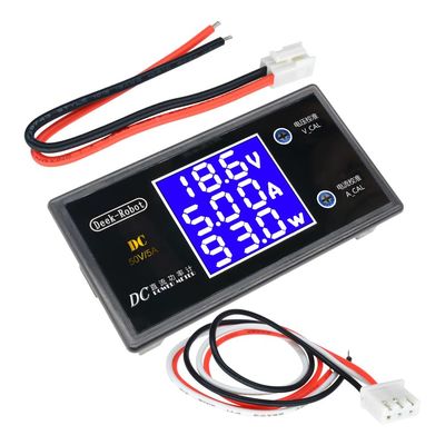 تيار مستمر 0-100 فولت 0-50 فولت الفولتميتر مقياس التيار الكهربائي 5A 10A LCD الرقمية