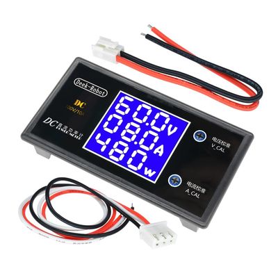 LCD الرقمية Wattmeter الفولتميتر مقياس التيار الكهربائي DC 0-100V 10A 1000W