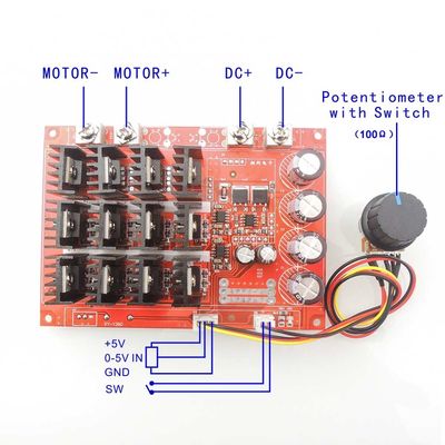 وحدة تحكم في سرعة المحرك DC 10-50V 60A PWM HHO PWM RC 12V 24V 48V 3000W