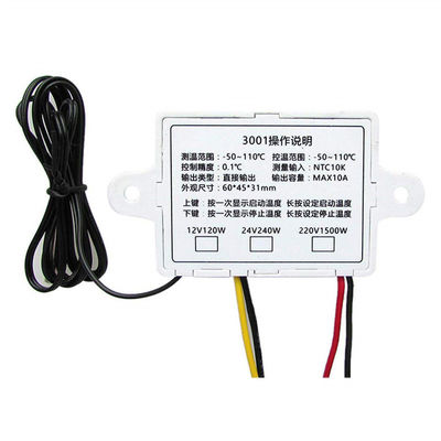 NTC10K العرض الرقمي متحكم في درجة الحرارة 10A 12V 24V 110V ~ 220V