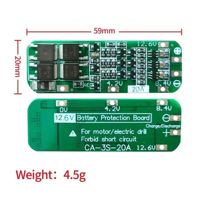 CA-3S-20A-E 11.1V 12V 12.6V BMS بطارية الحماية لوحة الليثيوم 3s BMS وحدة