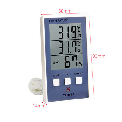 1.8F دقة درجة الحرارة مقياس الرطوبة C/F شاشة الكريستال السائل الاستشعار التحقيق محطة الطقس