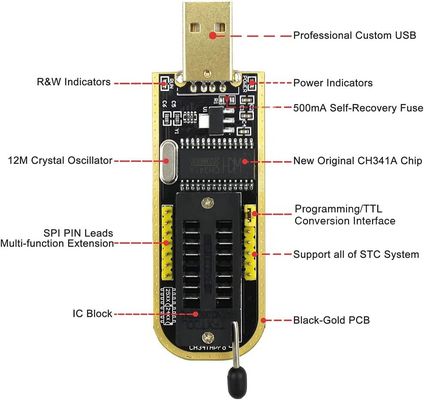 CH341 الوحدة CH341 24 25 سلسلة EEPROM Flash BIOS وحدة برمجة USB 93CXX/25CXX /24CXX