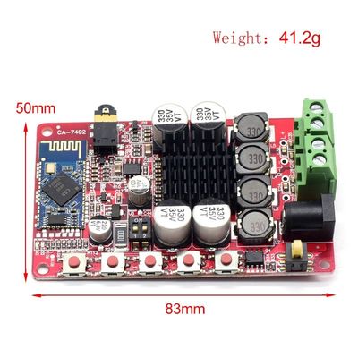 CA-7492 لوحة مكبر الصوت Bluetooth 5.0 مع خروج 2 * 50W ومصدر الطاقة DC8-25V