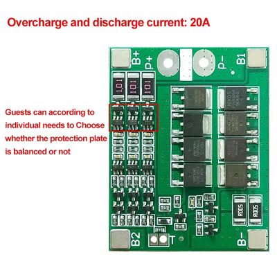 3S 25A ليثيون 18650 BMS PCM بطارية حماية لوحة مع توازن لليثيون ليبو بطارية