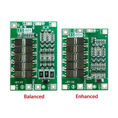 CA-3S-60A شاحن بطارية الليثيوم الليثيوم ليبو خلية وحدة PCB BMS لوحة حماية لمحرك الحفر 12.6 فولت مع التوازن