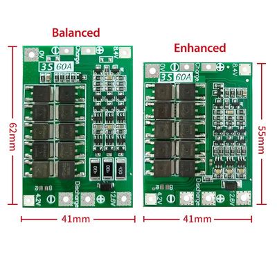 CA-3S-60A شاحن بطارية الليثيوم الليثيوم ليبو خلية وحدة PCB BMS لوحة حماية لمحرك الحفر 12.6 فولت مع التوازن