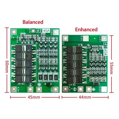 CA-4S-40A شاحن بطارية الليثيوم-أيون وحدة خلايا ليبو PCB BMS لوحة حماية لمحرك الحفر 12.6 فولت مع التوازن