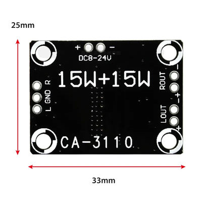 CA-3110 لوحة صوتية مكبر رقمية 2x15W ستيريو فئة D 8-24V TPA3110 AMP
