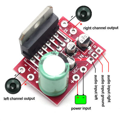 CA-7379 وحدة مضخم الطاقة الاستيريو مزدوجة القناة DC9V-17.5V 38W+38W مع ​​شريحة TDA7379