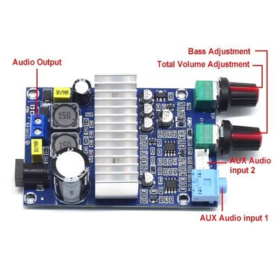 CA-3316A 100W ستيريو محترف فئة د مكبر رقمي TPA3116 المنزلي سوبووفر مكبر لوحة المستقبلات مكبر