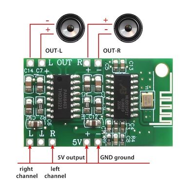 CA-8469 5V BT Module 5.0 Class D PAM8403 مكبر طاقة الصوت الرقمي