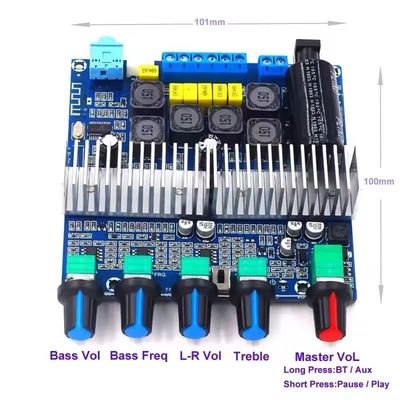 CA-3169B لوحة مضخم صوت 2.1 قناة مع صوت عالي الدقة وبلوتوث 5.0