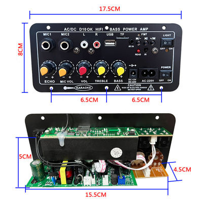 D10 BT لوحة صوتية مكبرة لـ 12 فولت 24 فولت دارتزيل Mono Subwoofer Amplifier Karaoke
