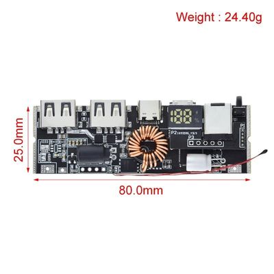 QC4.0 QC3.0 LED مزدوج USB PD Power Bank 18650 وحدة شحن مع التحكم في درجة الحرارة