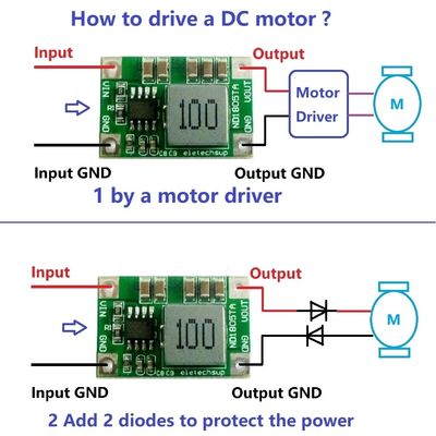 لوحة محولات التيار المباشر إلى التيار المباشر من نوع التثبيت القياسي لتنظيم التوتر من 4.5V-18V إلى 3V-6V
