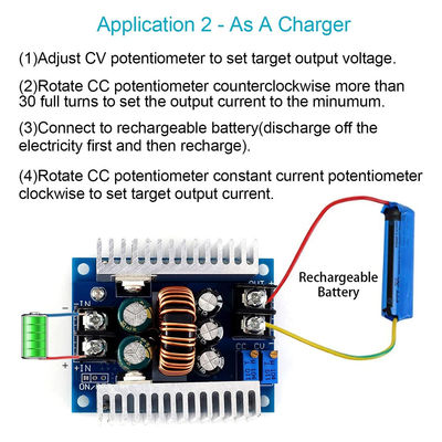 300W 20A DC-DC Buck Converter Step Down Module مع نطاق الحد من التيار 0.2-20A