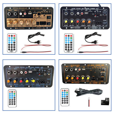 D60 50W Subwoofer Amplifier Board مكبر الصوت بالبلوتوث مع صوت بصري 12V24V220V