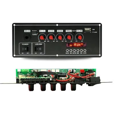 وظيفة مسجل الصوت 2x20W 7.4V الميكروفون السلكي اللاسلكي عربة مكبر الصوت صوت Bt مكبر مكبرات الصوت