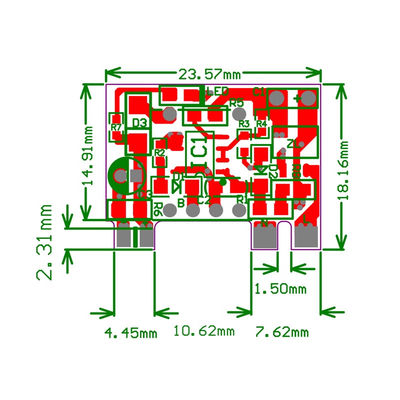 لوحة تحويل AC / DC القياسية 700MA 3.5W وحدة طاقة مفتاح العزل 220V AC 5V DC