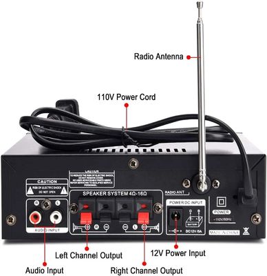 مكبر الطاقة الرقمي HIFI الصوتي الستيريو 300W مع شاشة LCD و Bluetooth