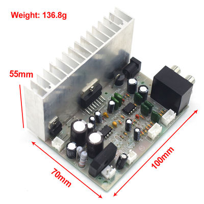 لوحة مكبر صوت صوت رقمي محترف 2 * 38W AC / DC 12V مع TDA7379