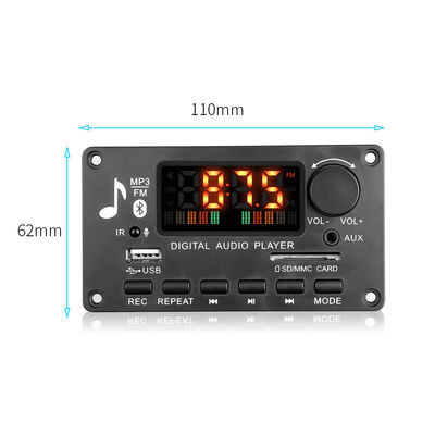 بطاقة أساسية قوية 2x40W Bluetooth Module Car Amplifier مع دعم تنسيق الصوت APE وعمر البطارية 20 + ساعة