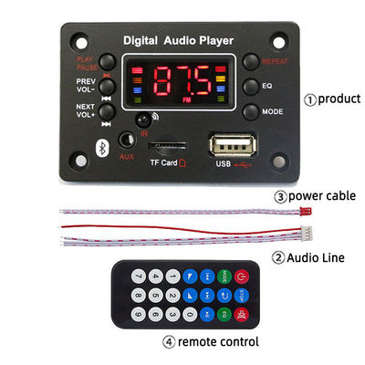 بلوتوث لوحة فك تشفير MP3 مع USB FM راديو وظيفة تسجيل الصوت يدعم استخدام WAV والشاشة نعم
