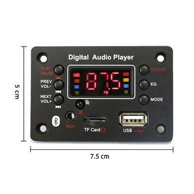 بلوتوث لوحة فك تشفير MP3 مع USB FM راديو وظيفة تسجيل الصوت يدعم استخدام WAV والشاشة نعم