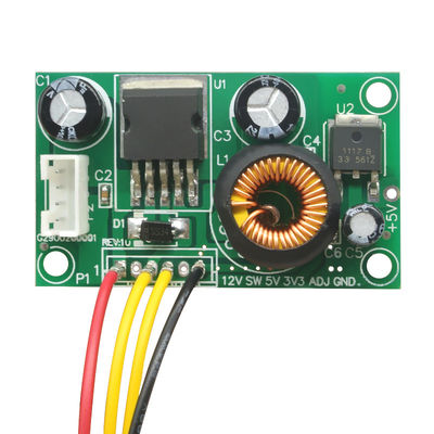 وحدة إمدادات الطاقة LCD مع سلك 12V إلى 5V إلى 3.3V DC-DC Step-Down Converter Board