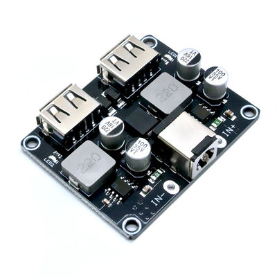لوحة تحويل تعزيز مزدوج USB خطوة إلى أسفل وحدة إمدادات الطاقة QC3.0 QC2.0 6-32V 9V 12V 24V