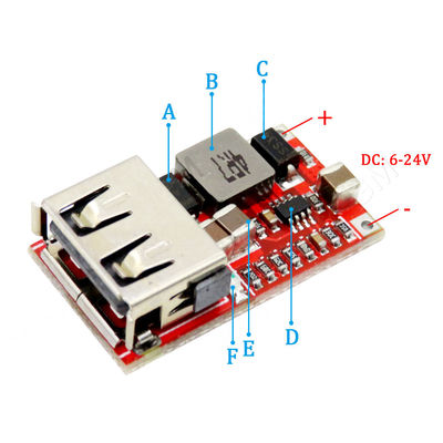 طراز التثبيت القياسي 6-24 فولت DC Step Down Power Module Off Board للشاحن USB للسيارة