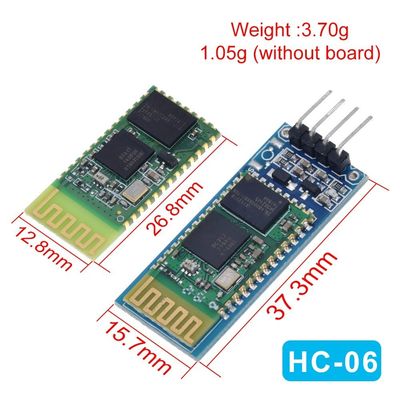 وحدة بلوتوث لاسلكية HC-05 HC-06 جهاز إرسال واستقبال RF مع تردد 2.4G ومستوى 3.3V TTL ومحول UART بمدى 10 أمتار