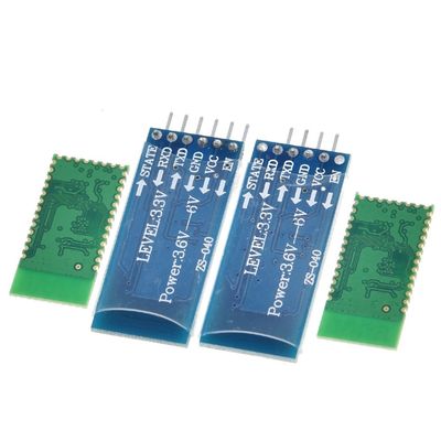 وحدة بلوتوث لاسلكية HC-05 HC-06 جهاز إرسال واستقبال RF مع تردد 2.4G ومستوى 3.3V TTL ومحول UART بمدى 10 أمتار