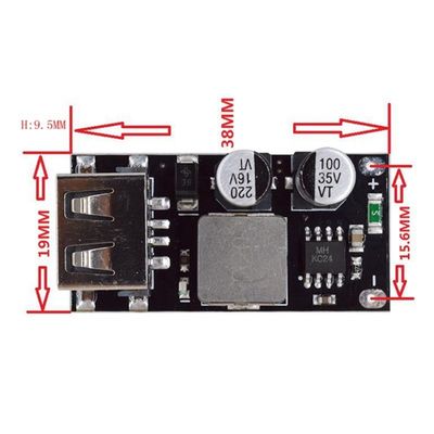 شحن سريع لوحة الدوائر وحدة إمدادات الطاقة 24 فولت إلى USB QC3.0 QC2.0 محول