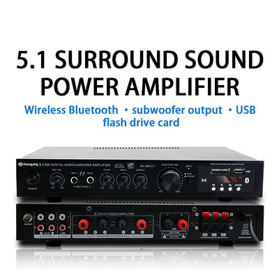 نظام KTV للمسرح المنزلي لوحة مكبر محترف مع مدخلات ميكروفون 2 و LDZS 5.1 Channel Nobsound Stereo Mixer