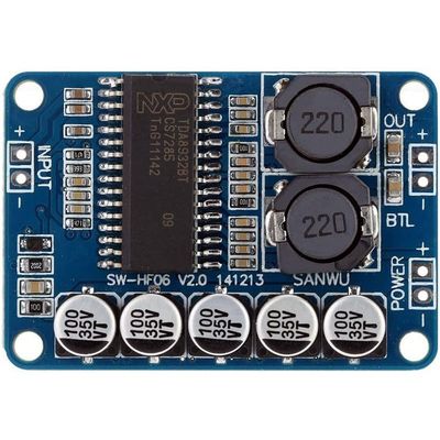 وحدة تضخيم الطاقة الرقمية 35W TDA8932 لوحة الصوت الزرقاء للجهد العامل DC 10-30V