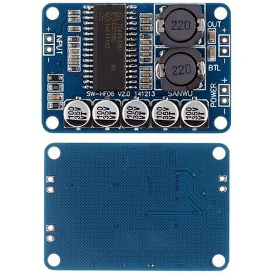 وحدة تضخيم الطاقة الرقمية 35W TDA8932 لوحة الصوت الزرقاء للجهد العامل DC 10-30V