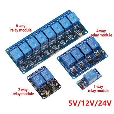 شاشة 5 فولت / 12 فولت / 24 فولت عالية ومنخفضة المستوى لجهاز Arduino 1 2 4 6 8 Channel Relay Module