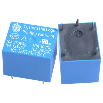 بطاقة التوصيل الكهرومغناطيسية الصغيرة T73 الطاقة 10A 10amp 1 Co Dc 5V 12V 24 24V 24vdc 4 Pin 5pines 5 Pines