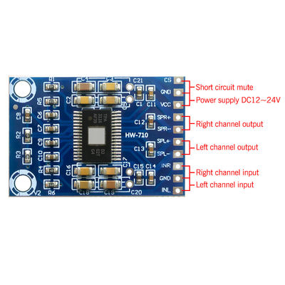 مكبر صوت منزلي TPA3116D2 لوحة صوتية DC 12V-24V 2x50W قناة مزدوجة مكبر صوت رقمي صغير من الفئة D